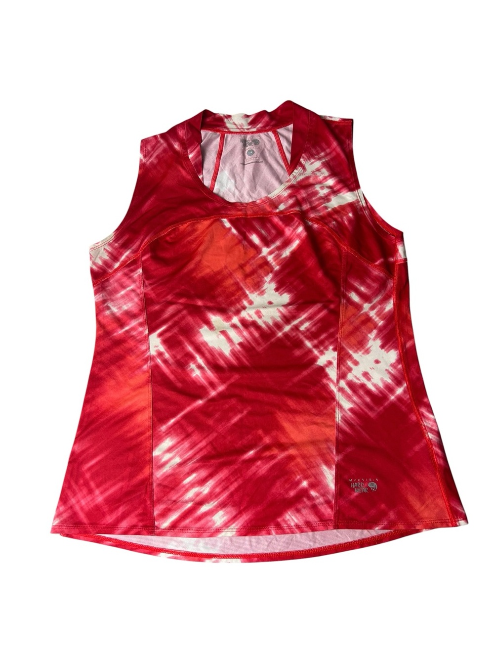 Mountain Hardwear Women’s Red/Orange Tie-Dye Athletic Size Large Tank Top Shirt